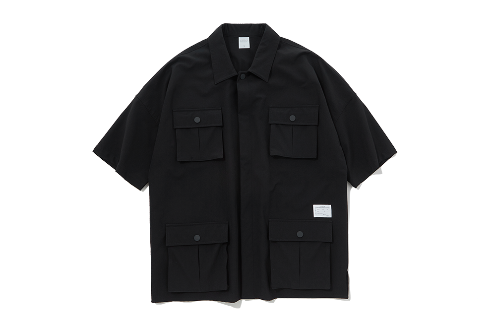 Black Utility Oversized Shirt