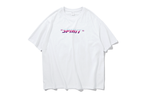'Energetic' White Graphic Tee