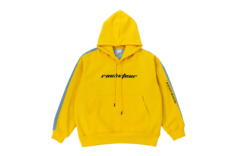 Yellow Layer Effected Hoodie 
