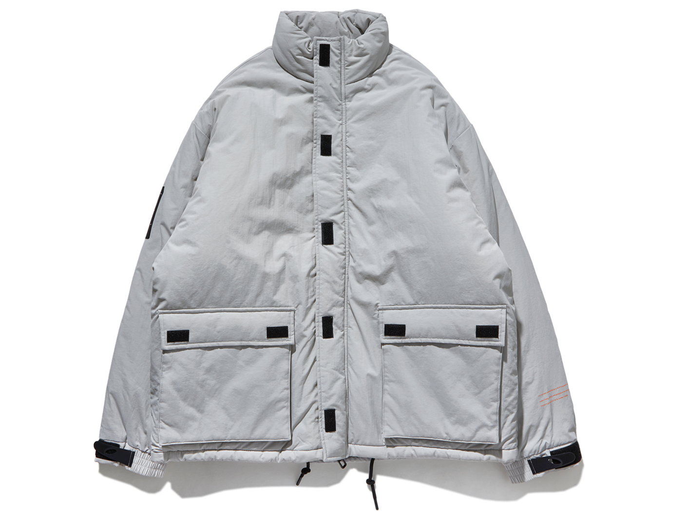 Grey Padded Puffer Jacket with Large Pockets