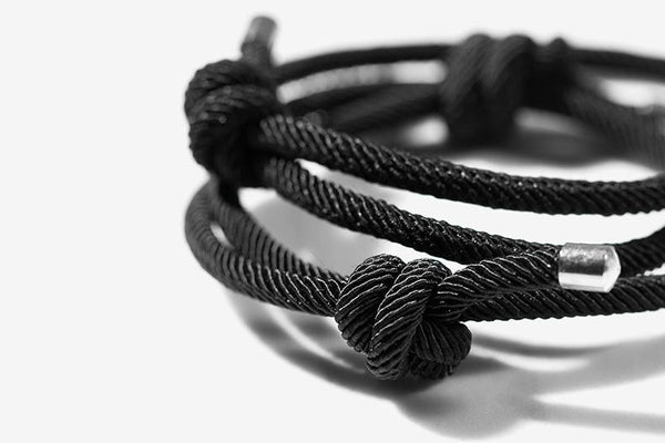 619AI2018 Black Linen Bracelet
