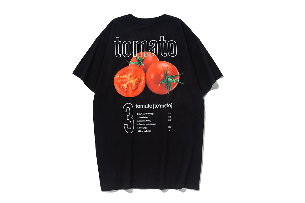 'Tomato' Graphic Black Tee