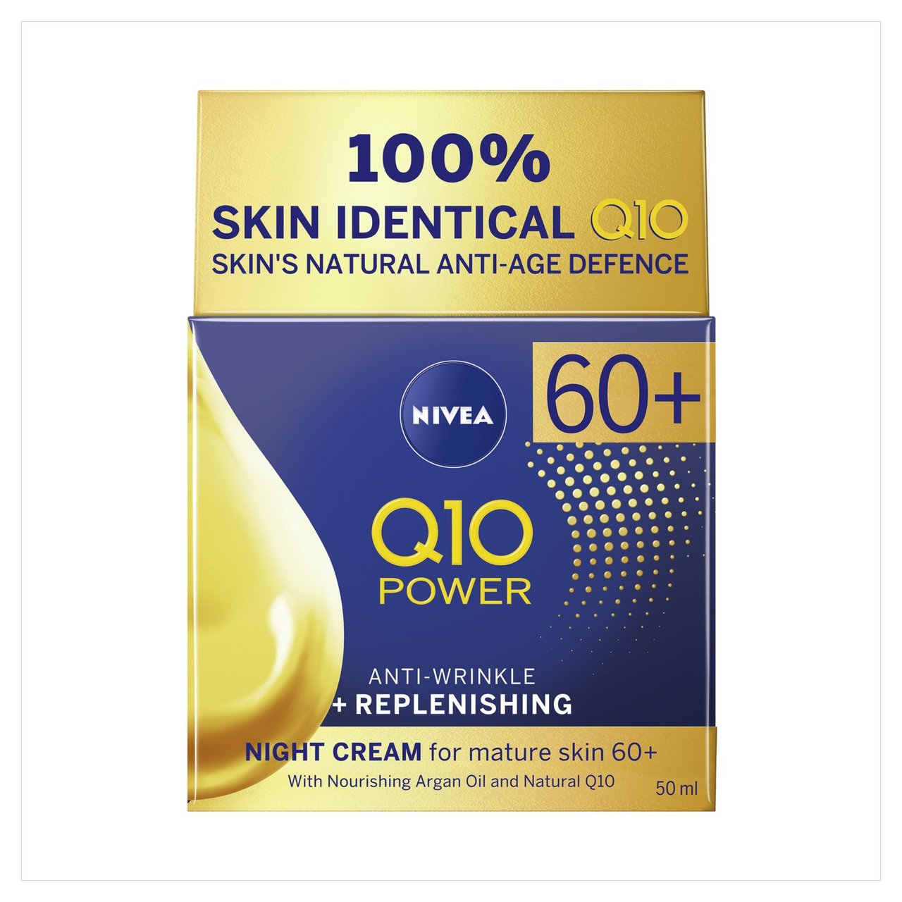 Nivea Q10 Power Anti-Wrinkle + Replenishing 60+ Night Cream 50ml