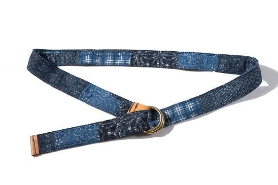 Blue Woven Pattern Fabric Belt