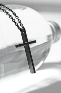 SLASH ID - Black Steel Necklace
