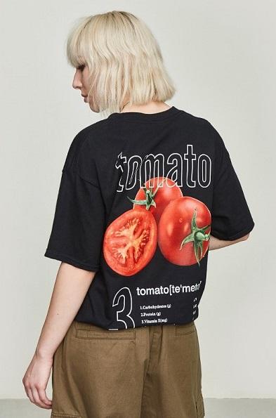 SLASH ID - Black "Tomato" Print Tee