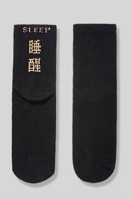 SLASH ID - Black Chinese Word Socks 