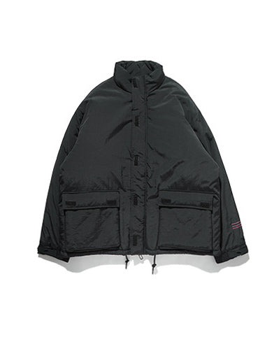 Black Padded Puffer Jacket with Large Pockets