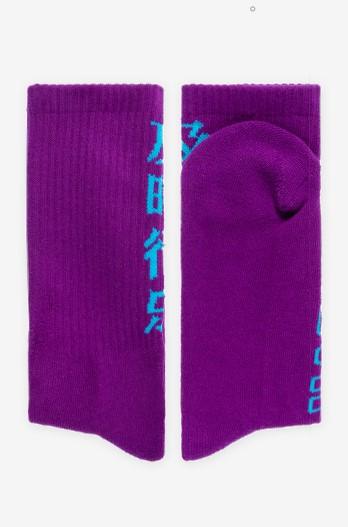 'CARPE DIEM' Purple Socks 