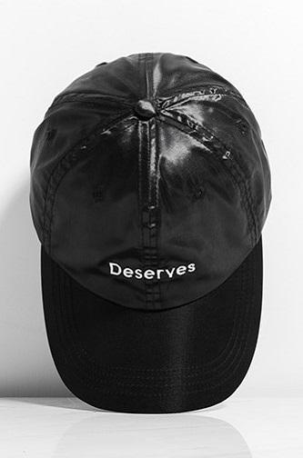 SLASH ID - Black  Buckle Embroidery Cap