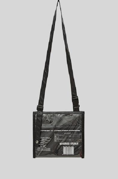 SLASH ID - Black Barcode Crossbody Bag
