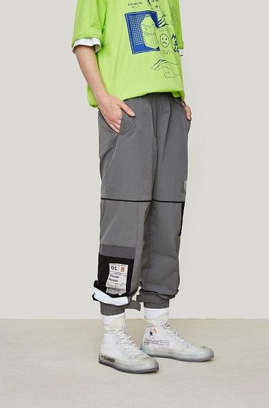 SLASH ID - Grey Joggers With Patch
