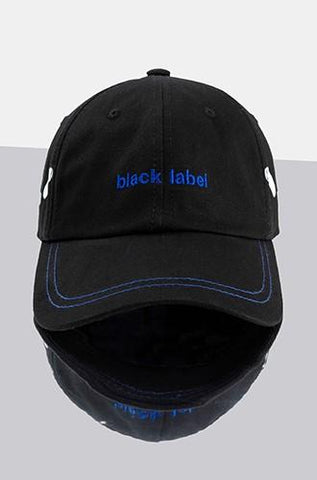 SLASH ID - Black Letter Embroidery Cap 