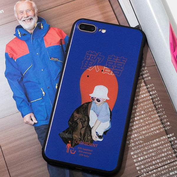 'JOY' Blue Chinese Word iPhone Case