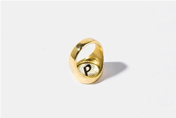 658AI2018 Gold Steel Ring